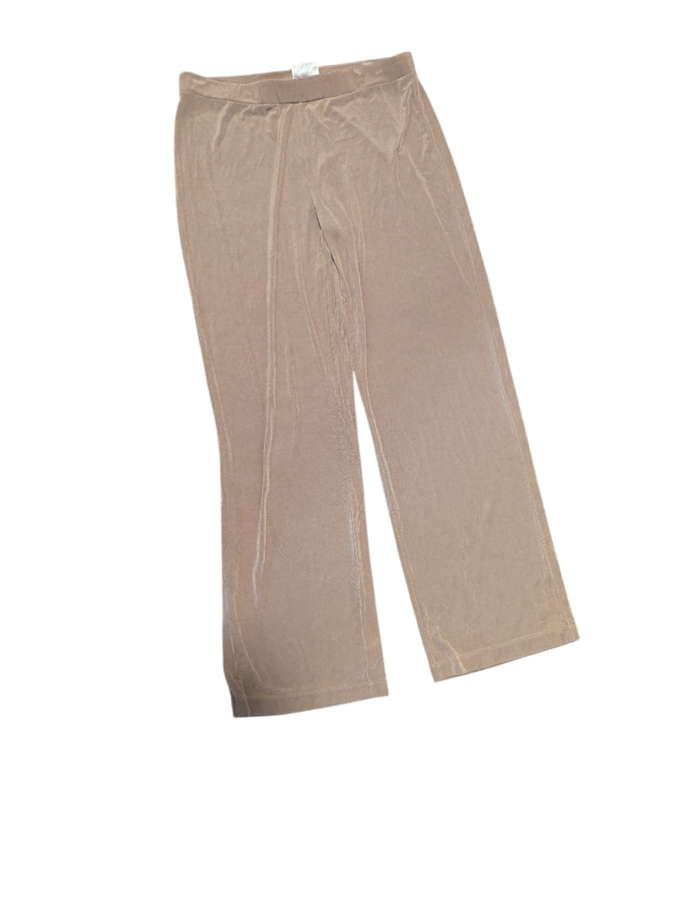 Chicos, Travelers Tan Wide Leg Pull On Pants, Size L